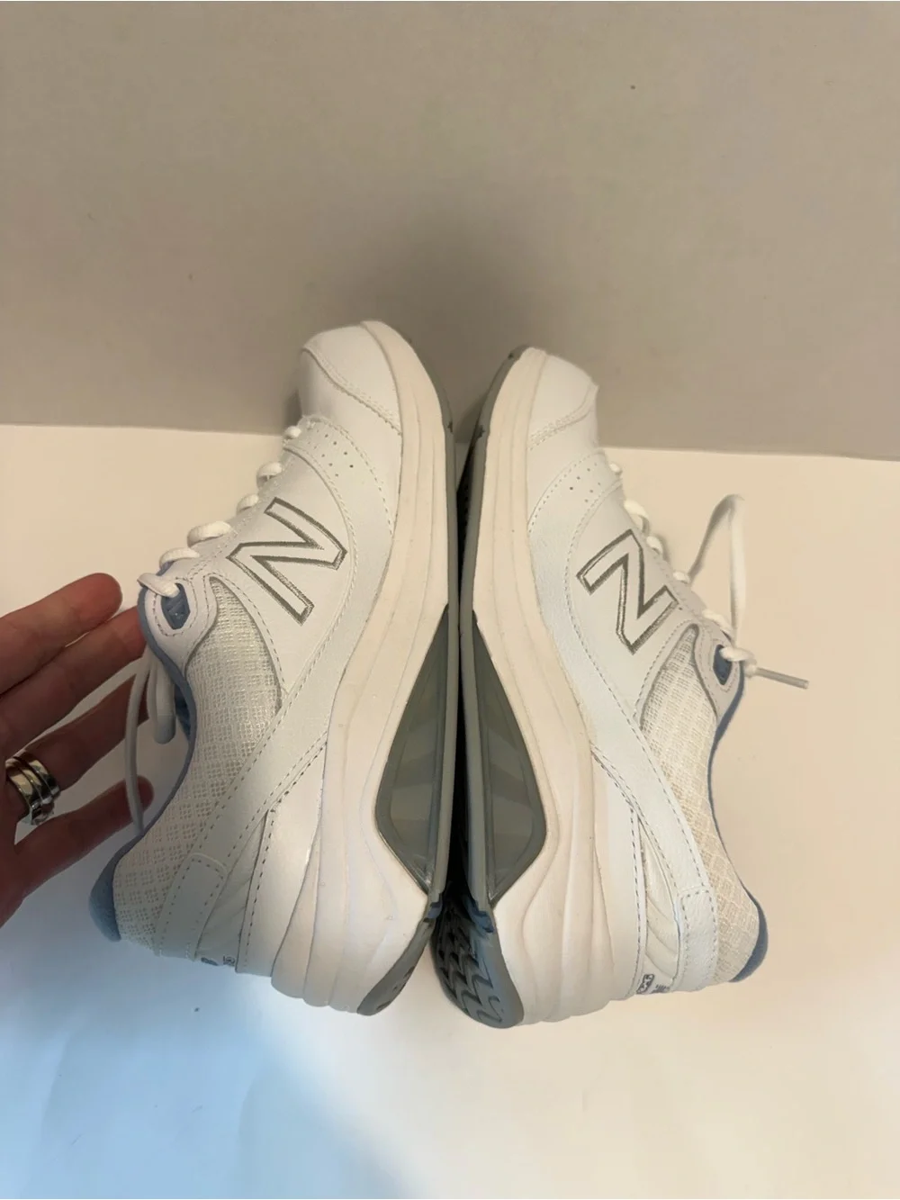 New Balance 928v3 White/Gray/Blue lace up low top sneaker WW928WB3 ladies 8